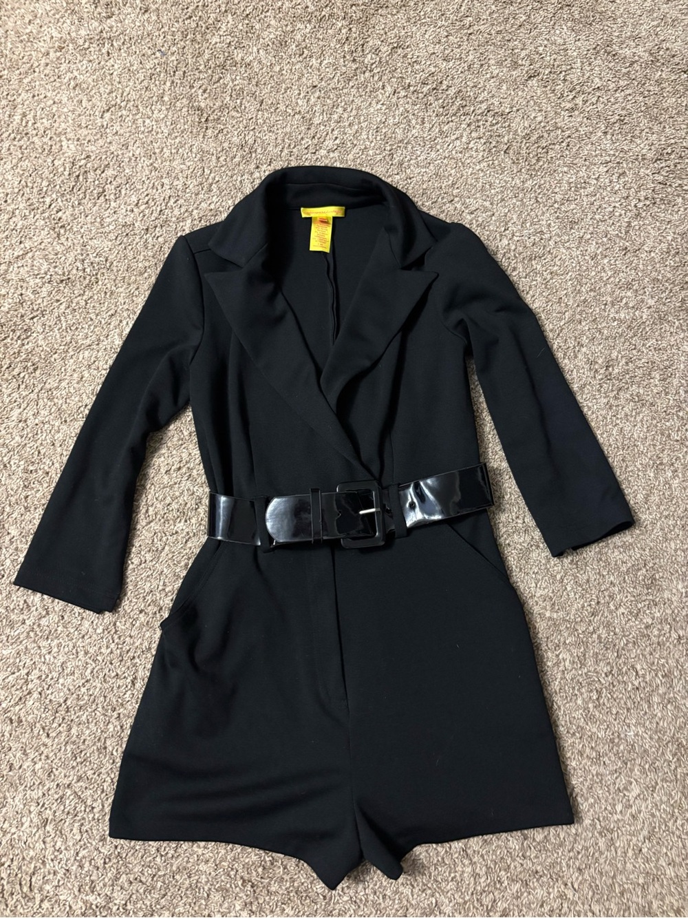 Catherine Malandrino Black Belted Blazer Romper – Size Small - Picture 2 of 4